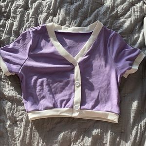 Purple Cropped Tee